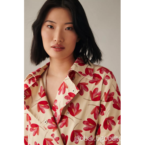 Floral Jacket Women Pink Flower Jacket Manufactory